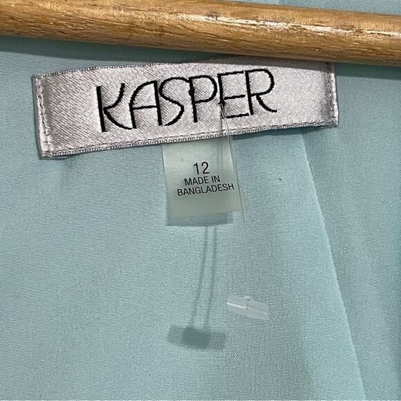 KASPER CAREER FORMAL SHEATH DRESS AUQA GREEN SIZE 12 - Picture 5 of 7